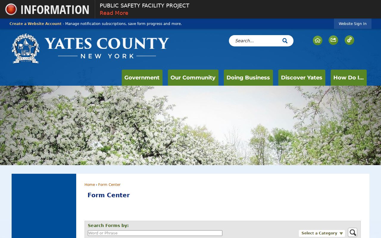 Yates County arrest search at the Sheriff records request form center