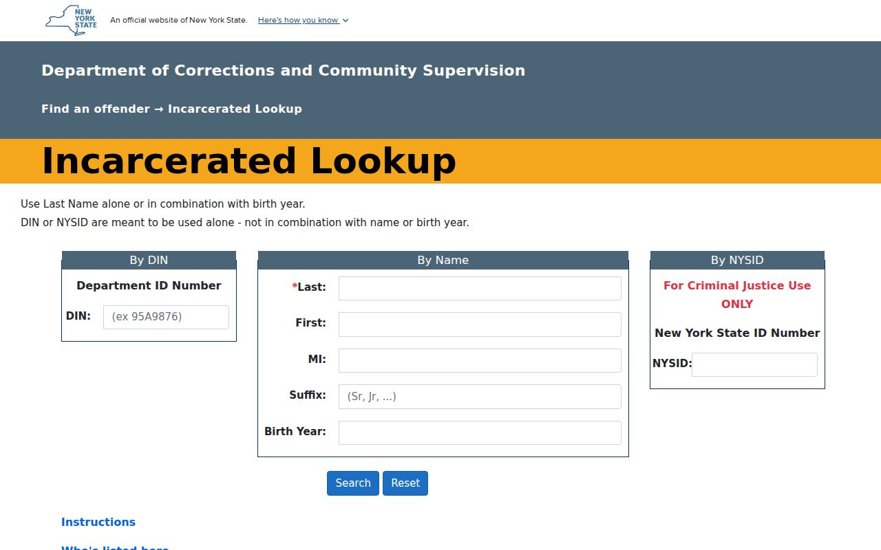 DOCCS incarcerated lookup used after Yates County arrest and state transfer