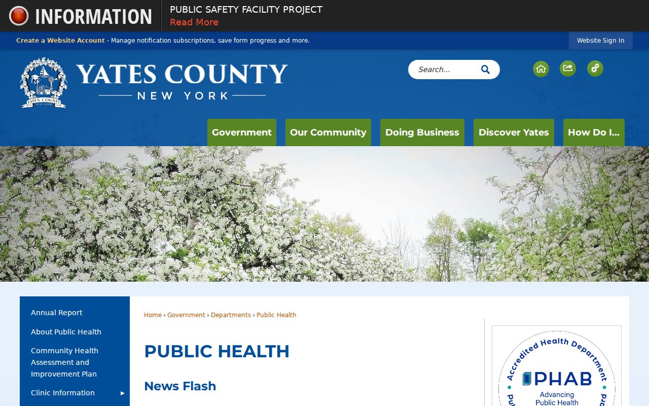 Yates County Sheriff official records and service page